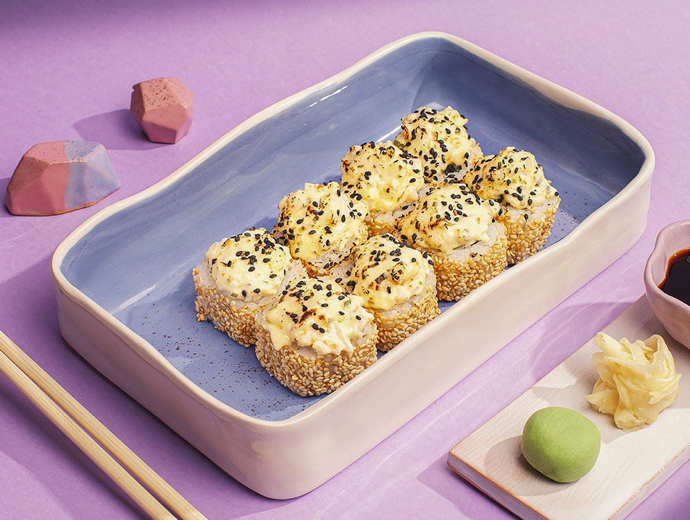 Seared shrimp roll