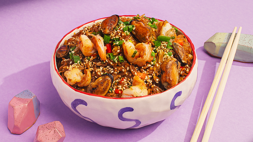 Chef's special rice with sea coctail