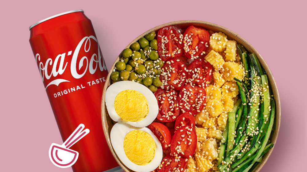 Summer poke+Coca-cola