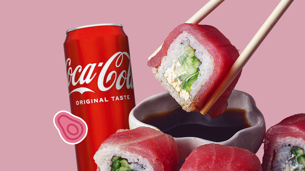 Tuna roll+Coca-cola